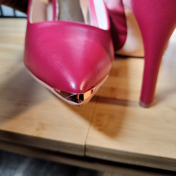 JENN ARDOR Women's Fashion Pointed Toe Stiletto Heel Pumps Red Size 9 - Picture 8 of 10